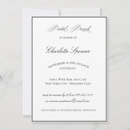 CharlotteB  Wedding Bridal Brunch Invitation