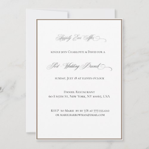 CharlotteE Happily Ever After Post Wedding Brunch Invitation