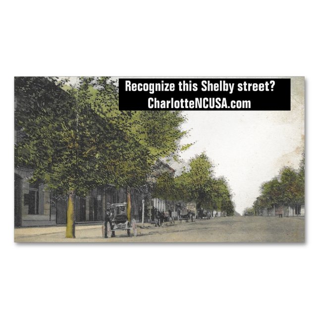 CharlotteNCUSA.com Business Card Magnet (Front)