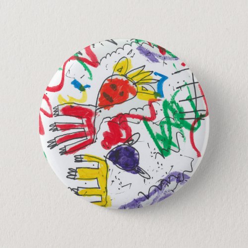 Charlottes Basquiat inspired art Button