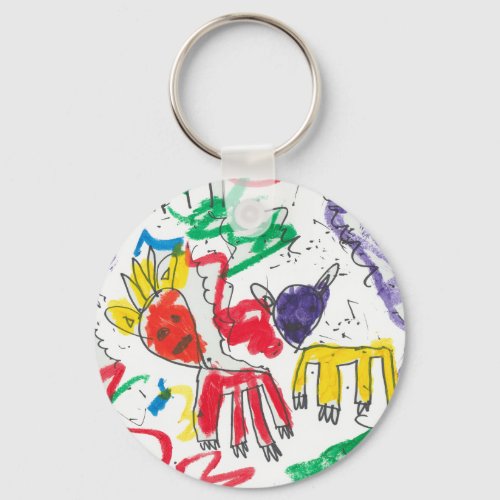 Charlottes Basquiat inspired art Keychain