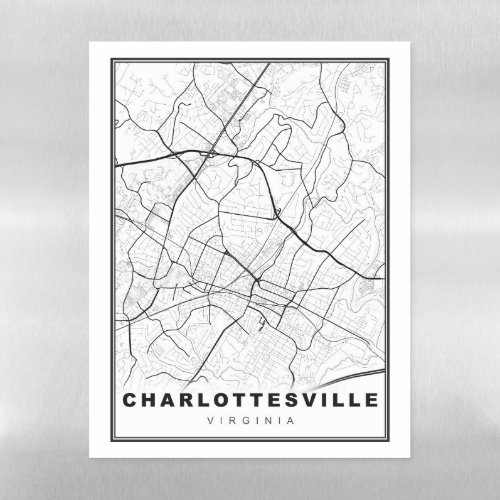 Charlottesville Map Magnetic Dry Erase Sheet