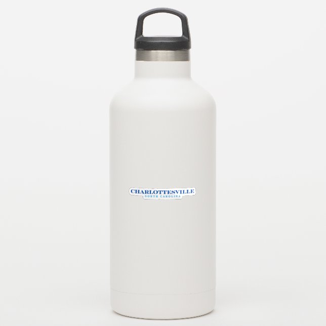 Charlottesville North Carolina Sticker (Waterbottle)