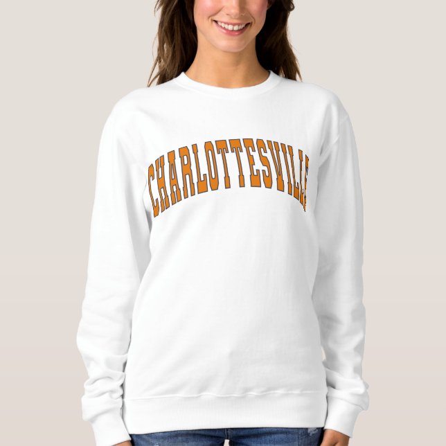 Charlottesville Vintage Varsity College Style Sweatshirt (Front)