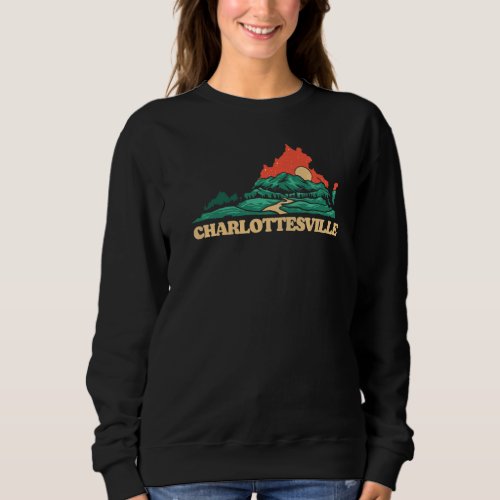 Charlottesville Virginia Mountains Blue Ridge Outd Sweatshirt