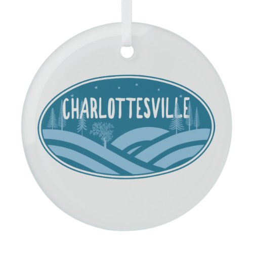 Charlottesville Virginia Outdoors Glass Ornament