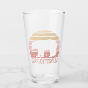 Charlottesville Virginia Retro Bear Glass