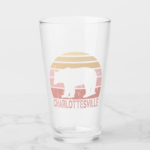 Charlottesville Virginia Retro Bear Glass