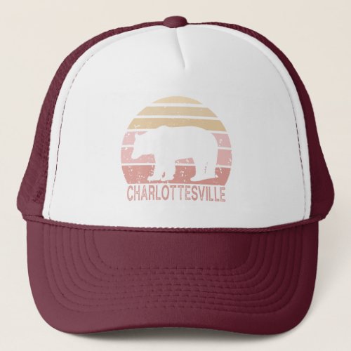 Charlottesville Virginia Retro Bear Trucker Hat