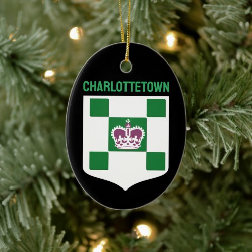 Charlottetown coat of arms _ PEI Ceramic Ornament