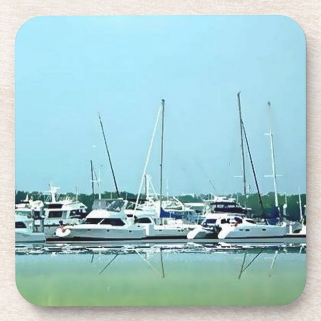 Charlston Boats Beverage Coaster (Front)
