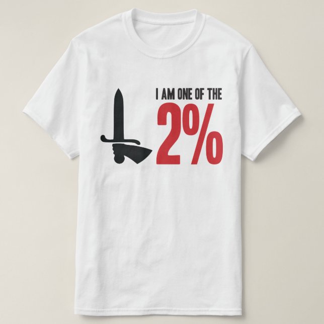 Charlton Athletic 2% Red and Black T-Shirt (Design Front)