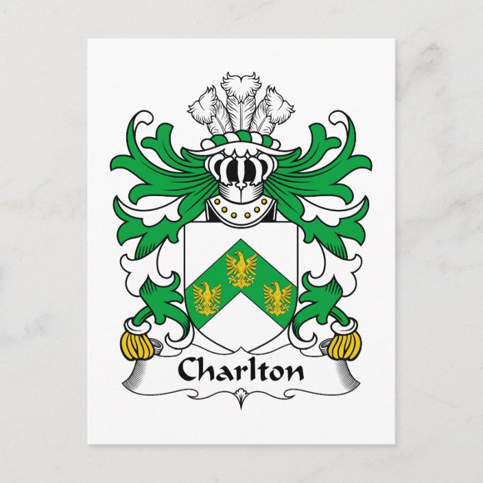 Charlton Family Crest Postcard | Zazzle.com