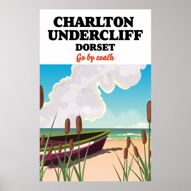 Charlton Undercliff Beach, Dorset travel poster (Front)