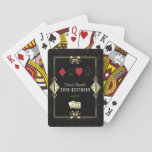 Charm Art Deco Vegas Casino Royale 50th Birthday  Playing Cards at Zazzle
