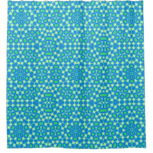 Charm Blue Green M-L Shower Curtain