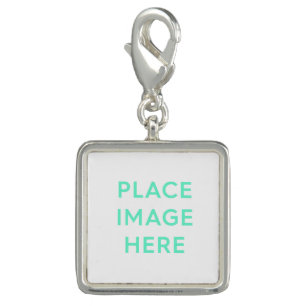 Charm Bracelet - Square Silver Plated