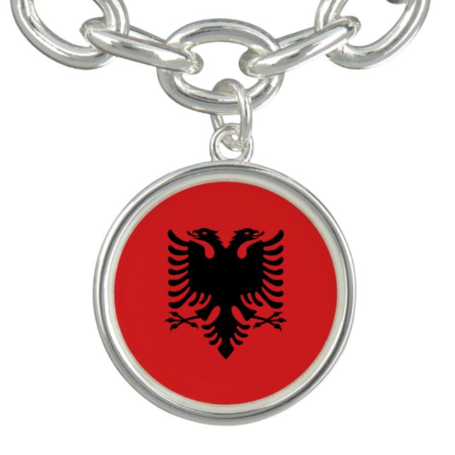 Charm bracelet with Flag of Albania (Design)