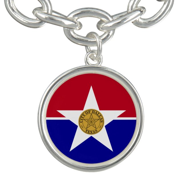 Charm bracelet with Flag of Dallas (Design)