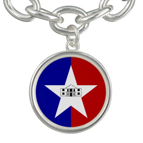 Charm bracelet with Flag of San Antonio