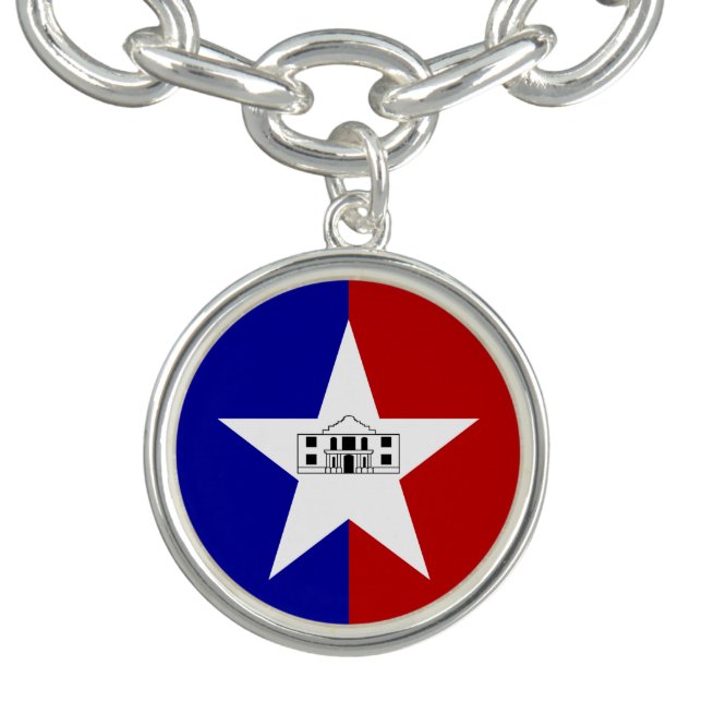 Charm bracelet with Flag of San Antonio (Design)