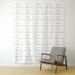 Charm Bush Flowers Sweet 16 Step & Repeat Backdrop
