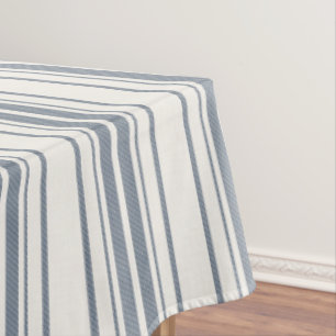 Charm French Farmhouse Blue and white Striped Tablecloth