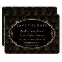 Charm Great Gatsby 20s Art Deco Save The Date Card