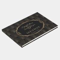 Charm Great Gatsby 20s Art Deco Wedding Guest Book