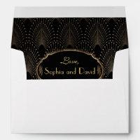 Charm Great Gatsby Vintage 1920s Art Deco Wedding Envelope