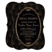 Charm Great Gatsby Vintage Art Deco Bridal Shower Card