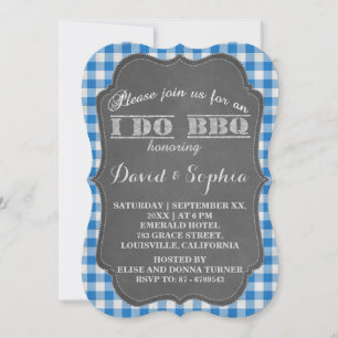Charm I DO BBQ Rustic Engagement Party Invitation
