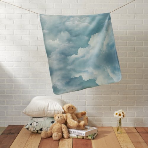 Charm in Cloudy Skies Baby Blanket