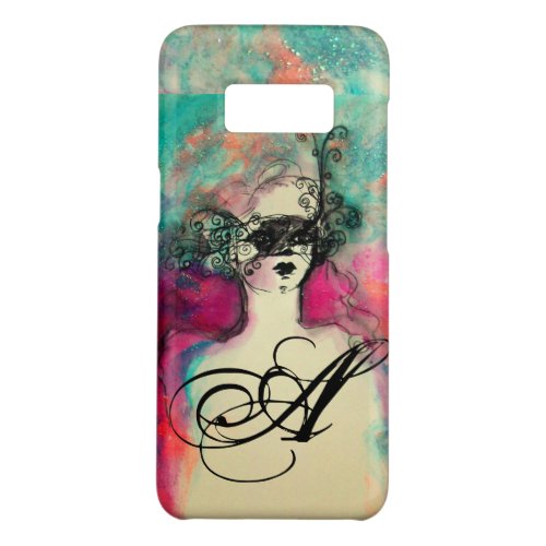 CHARM Lady With Mask Monogram Pink Teal Green Case_Mate Samsung Galaxy S8 Case
