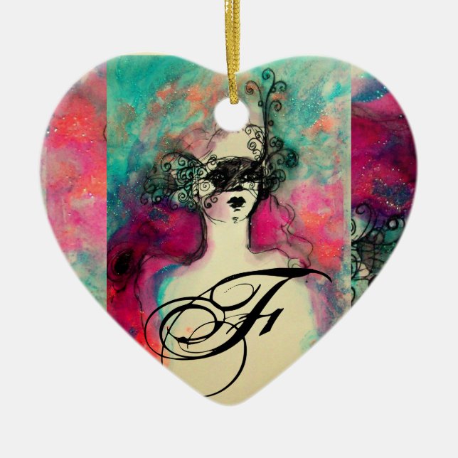 CHARM MONOGRAM CERAMIC ORNAMENT (Front)