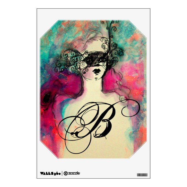 CHARM MONOGRAM, Emerald Wall Decal (Front)