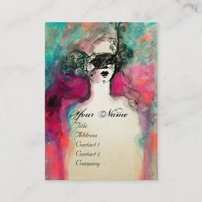 CHARM MONOGRAM Gold Metallic Business Card (Front)