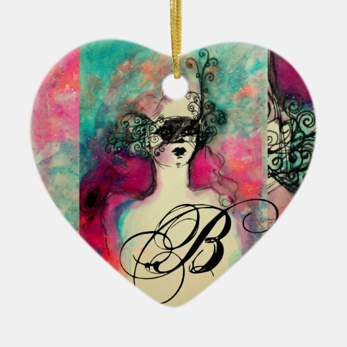 CHARM MONOGRAMHeart Ceramic Ornament