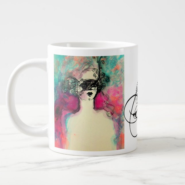 CHARM MONOGRAM LARGE COFFEE MUG (Left)