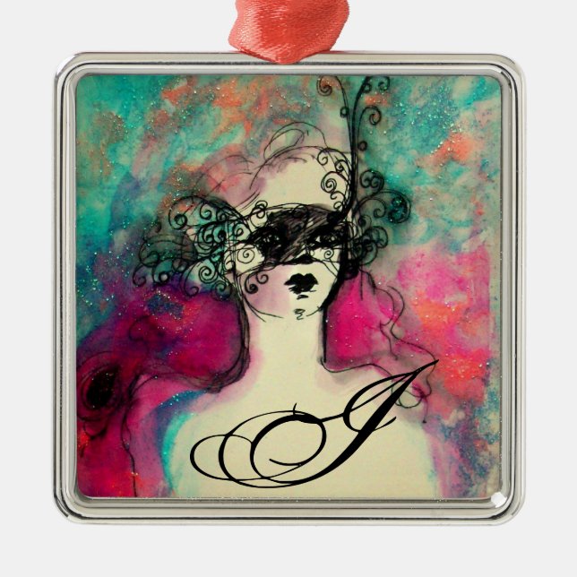 CHARM MONOGRAM METAL ORNAMENT (Front)