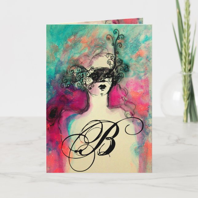 CHARM MONOGRAM NOTE CARD (Front)