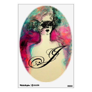 CHARM MONOGRAM,Oval Wall Sticker