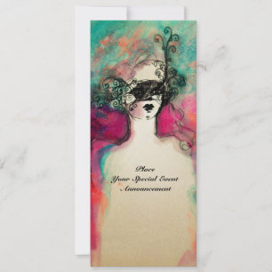 CHARM MONOGRAM Sweet 16 Masquerade Party,Champagne Invitation