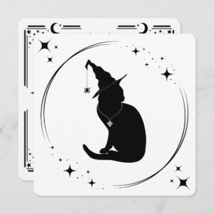 Charm n' Witch Cat Halloween Party Invitation