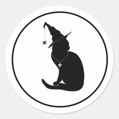 Charm n Witch Cat Halloween Stickers