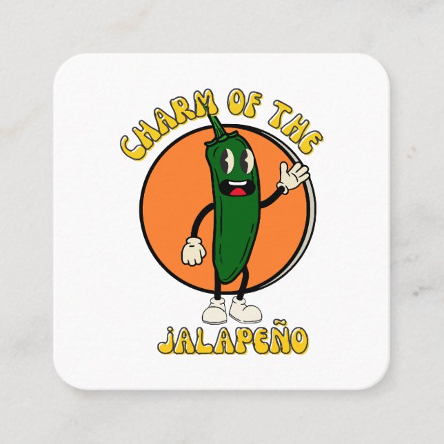 Charm of the Jalapeño Square Business Card (Front)