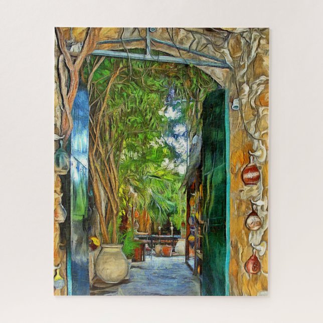Charm of the tavern in Crete. Jigsaw Puzzle (Vertical)