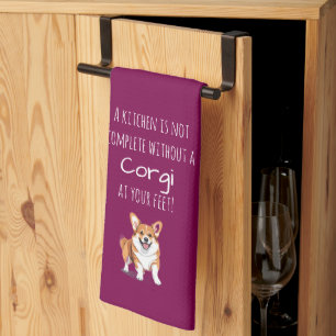 Charm Personality Adorable Corgi Dog Lovers Gift Kitchen Towel
