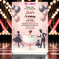 charm pink Tutu chic girls Ballerina 1st birthday
