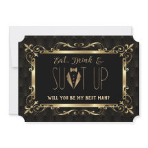 Charm Roaring 20s Gold Art Deco Be my Best Man